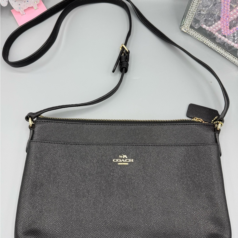 Coach Black Leather Crossbody Bag